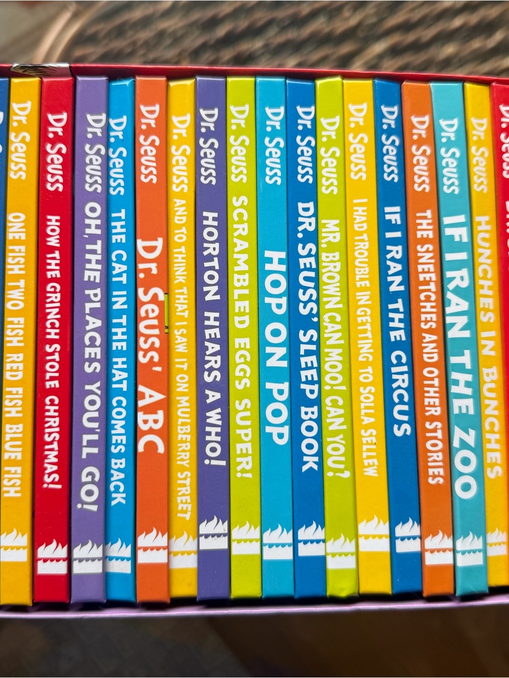 Dr. Seuss Hardcover Book Set - Red, Orange, Yellow, Green, Blue, Purple